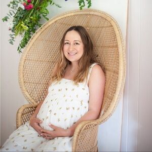 OPT White Floral Maxi Dress Cottagecore Milkmaid Prairie Lined Medium